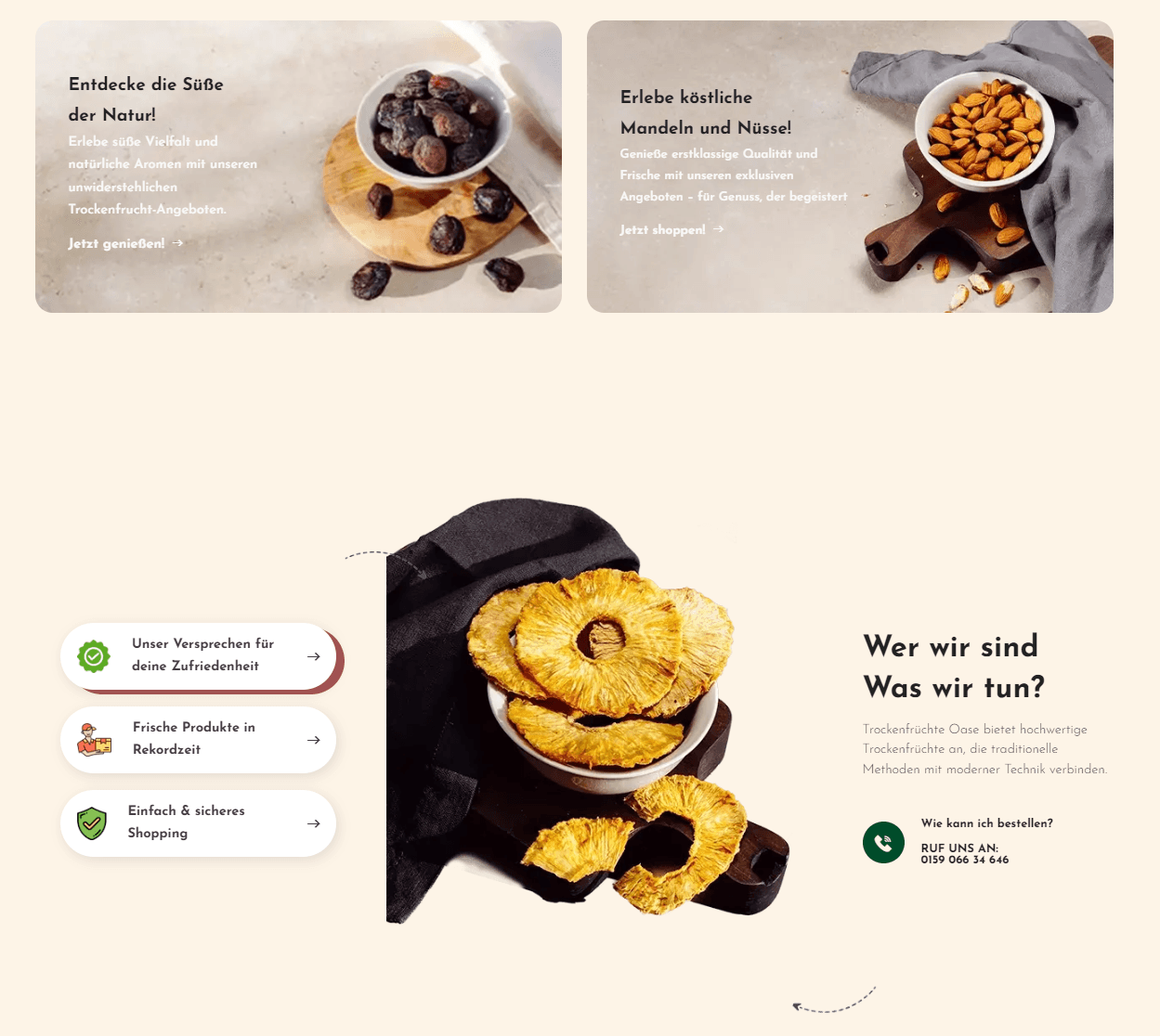 Shopify Startseite mit Produkt-Storytelling